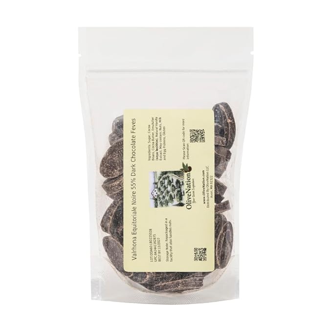 Valrhona Equatoriale 4661 55% Dark Semi Sweet Chocolate Callets from OliveNation for Baking &amp Enrobing - 2 lbs