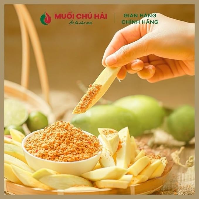 Muoi Toi Ot Sieu Cay Chu Hai Vietnamese Spicy Garlic Salt Seasoning Mix Tay Ninh Specialty 500gram