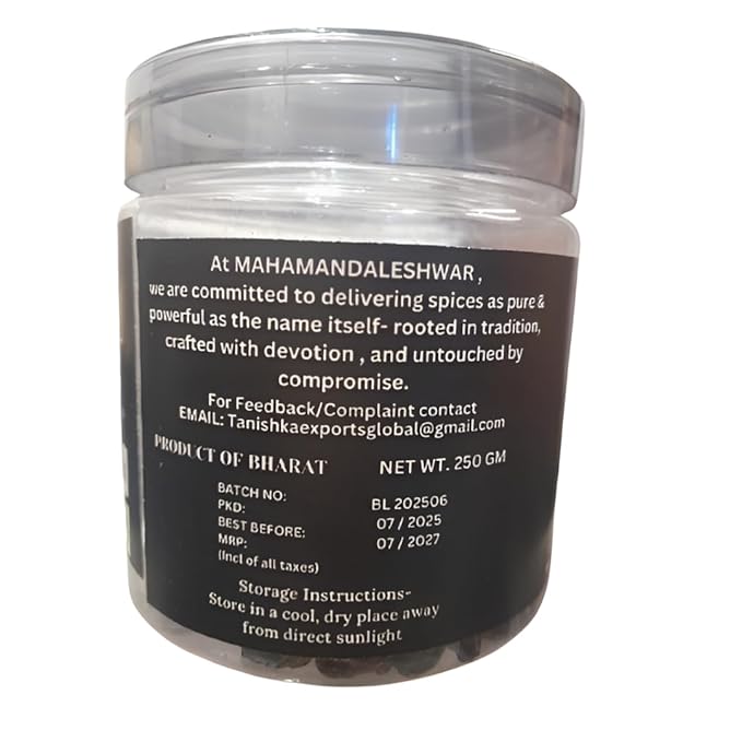 Mahamandaleshwar Premium Black Raisins Whole 3 x 250g | Sun-Dried Kali Kishmish | Handpicked Authentic Indian Taste | High Oil &amp Aroma | Traditional Dry Fruit