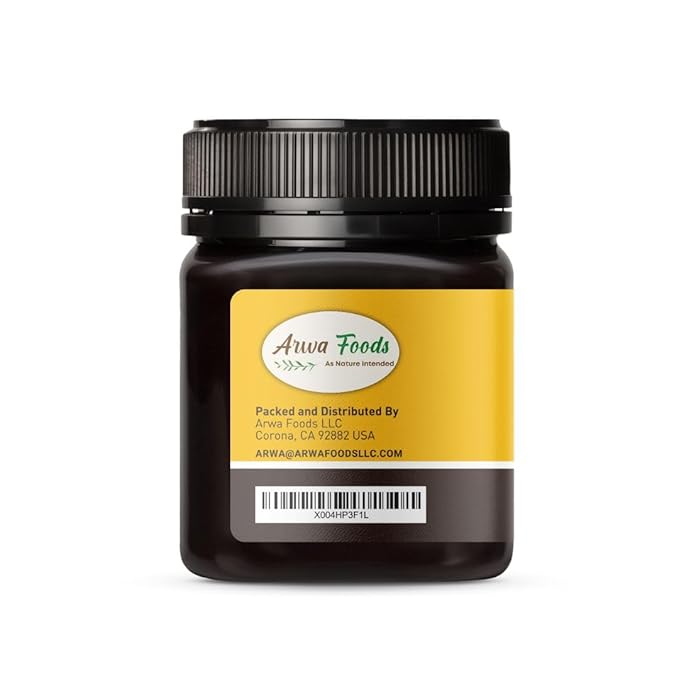 Arwa Foods Yemeni Sidr Honey (Jujube) from Wadi of Doan Yemen – Pure Premium Malaki Raw &amp Unprocessed Honey - Healthy &amp Rich in Nutrients – 8.82 oz / 250g Package