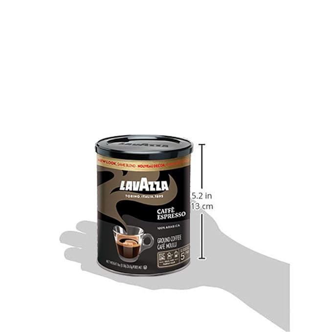 Lavazza Espresso Ground Coffee Medium Roast 100% Arabica 8 oz Tin (Pack of 6)