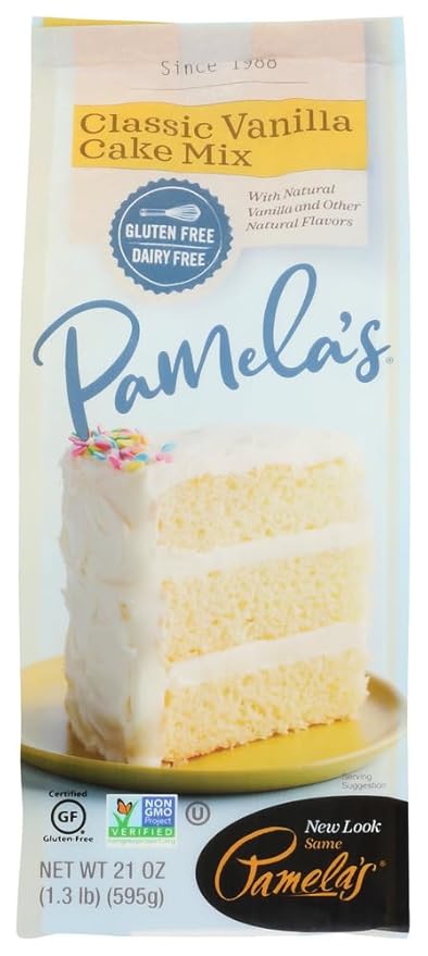 Pamela's Classic Vanilla Cake Mix Gluten Free 6x 21 Oz