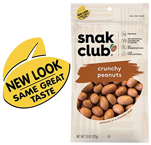 Snak Club Crunchy Peanuts 7.5 Ounce (Pack of 6)