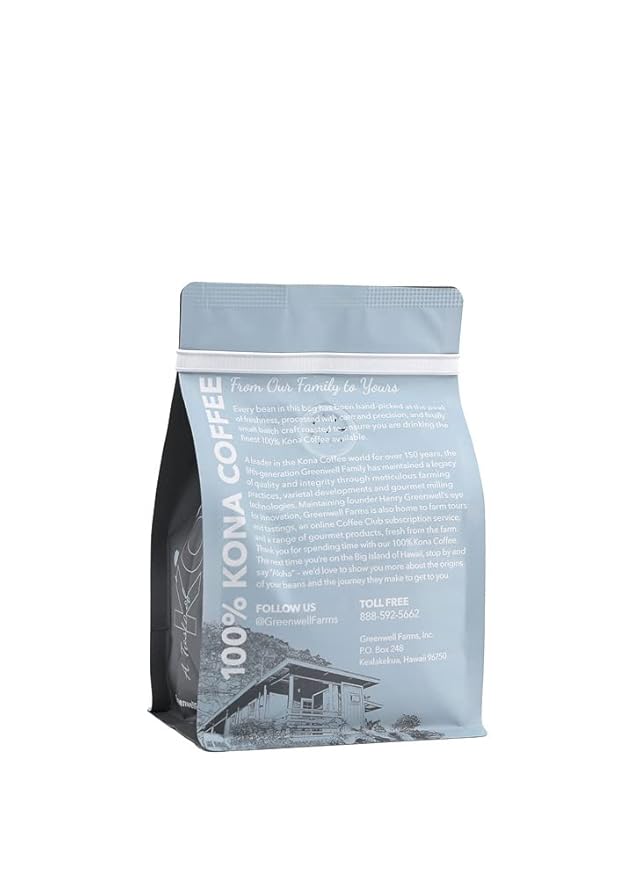 Greenwell Farms 100% Hawaiian Kona Coffee - Chocolate Macadamia Nut Flavor Whole Bean 8oz