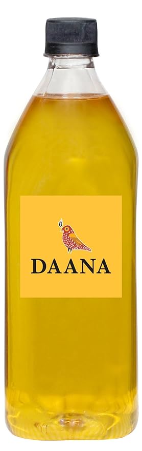 Daana Sunflower Oil: Certified USDA Organic Extra Virgin Cold Pressed High Oleic Non-GMO. Healthy Oil for Cooking Baking Frying Hair and Skin Care. Pesticide and Chemical Free (34 Fl oz) (Pack