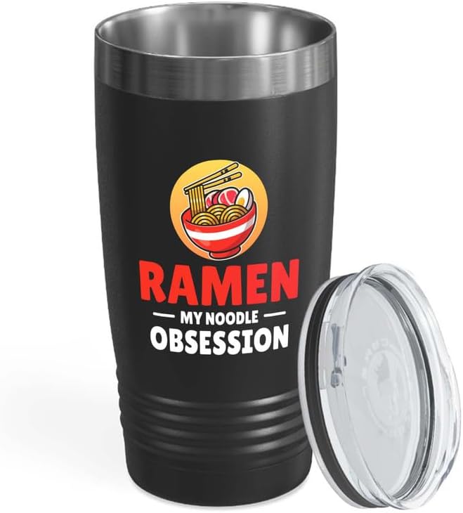 Ramen Lover Black Edition Viking Tumbler 20oz - my noodle obsession - Food Lovers chicken pumpkin vegan pantry spicy noodles