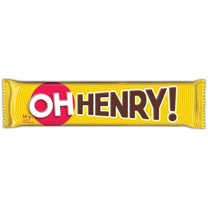 Oh Henry! Chocolatey Candy Bars Full Size 58g/2.05 oz Pack of 8 Shipped from Canada