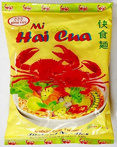 Binh Tay Mi Vietnam Instant Ramen Noodles Shrimp and Crab Flavor (Pack of 20)