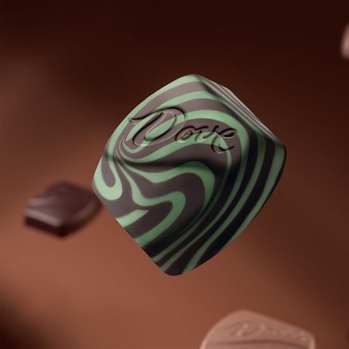 DOVE PROMISES Dark Chocolate &amp Mint Swirl Candy 6.74 Oz Bag (Pack of 8)