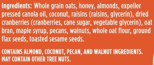Bear Naked Granola Cereal Whole Grain Granola Breakfast Snacks Fruit and Nut Medley (6 Bags)