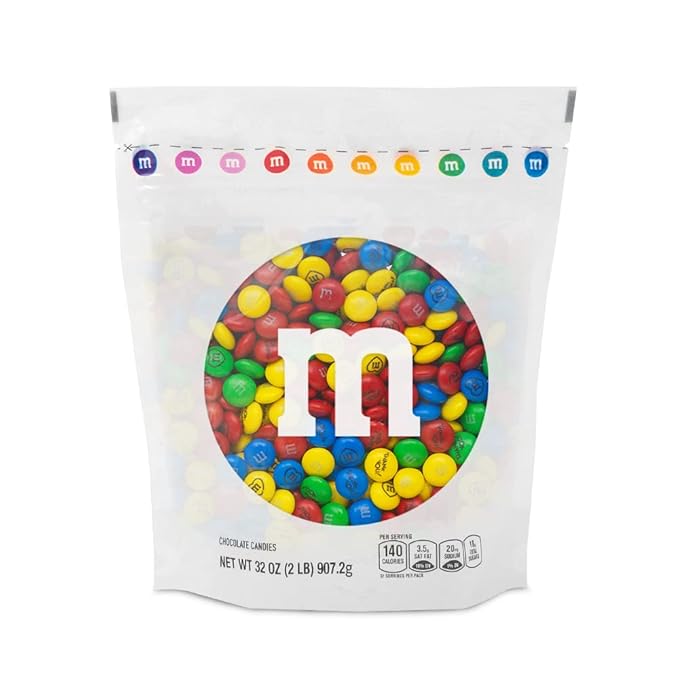 M&ampM'S Pre-Designed Thank You Milk Chocolate Candy 2lbs with Printed Thank You Themed Graphics Bulk Candy for Gifts Parties Appreciation