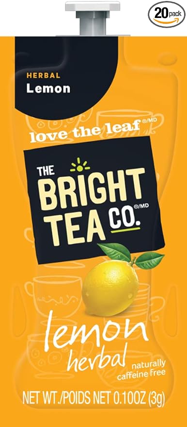 Flavia Bright Tea Co. Lemon Herbal 1 rail of 20 count Fresh Packs