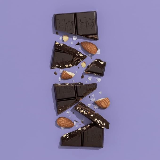Hu Chocolate Bars | 12 Pack Almond Crunch Chocolate | Natural Organic Vegan Gluten Free Paleo Non GMO Fair Trade Dark Chocolate | 2.1oz Each