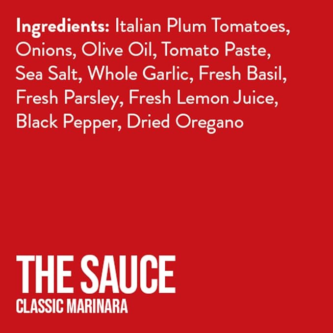 Classic Marinara Pasta Sauce by Frik &amp Frak 6-Pack No Sugar Added No Preservatives Gluten Free 36 Month Shelf Life Artisan Small Batch Crafted Pasta Sauces 24 Oz Jars