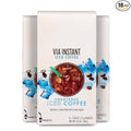 Instant Sweetened VIA Iced Coffee Medium Roast Packets &amp Exclusive Coffee Vinyl Sticker! (18 Packets Total)