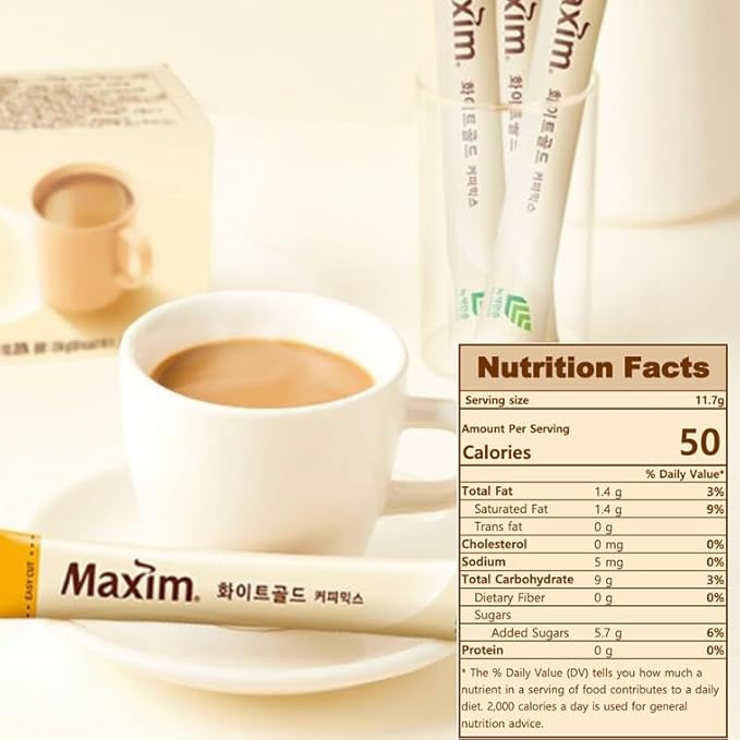 Instant Coffee Maxim Mocha Gold Mild Coffee Mix 12g x 50 Sticks (50T White Gold Coffee Mix)