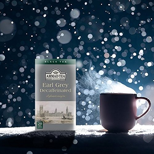 Ahmad Tea Decaffeinated Earl Grey Tea 20-Count Boxes 8.4 ounce (Pack of 6)