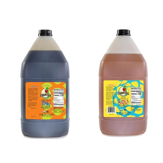 Chantico Agave Sweetener (Raw Agave 12.3 LB) Organic Natural Sugar Substitute with a Premium Food Taste - Stevia Alternative That Can Be Used For Baking