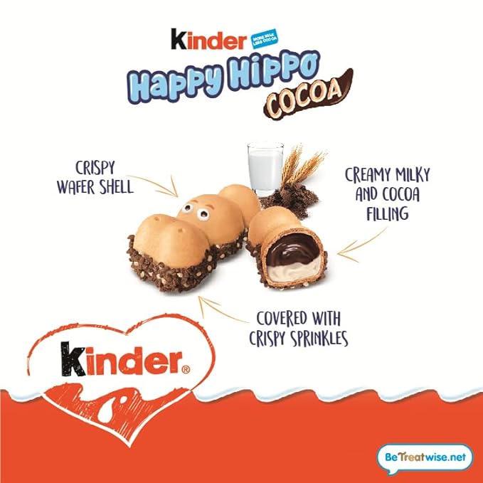 Kinder Happy Hippo Cocoa Cr?..Me T5 10 Pack