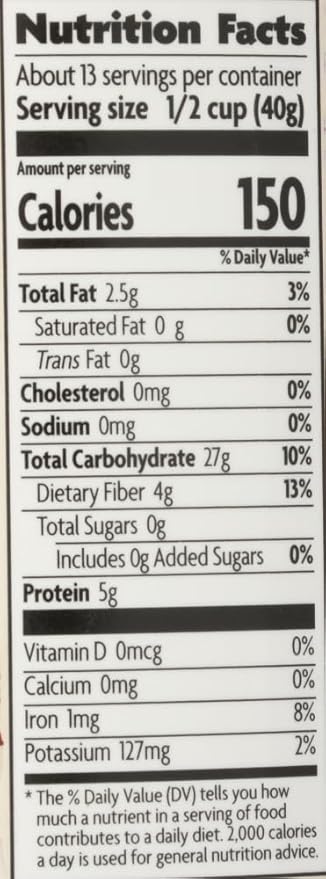 COUNTRY CHOICE ORGANICOrganic Oven Toasted Old Fashioned Oats 18-Ounce Canisters (Pack of 72)