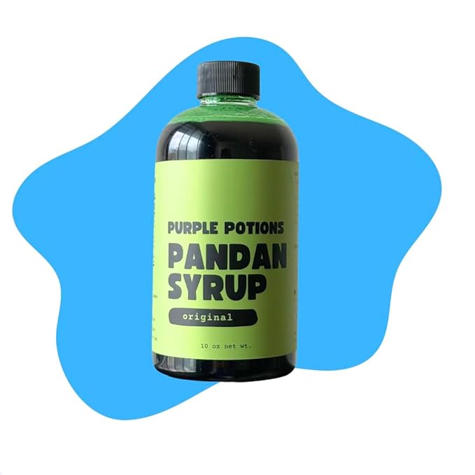 Purple Potions Pandan Flavoring Syrup 10oz Bottle For Making Pandan Lattes Cocktails and Desserts Authentic Filipino Flavor