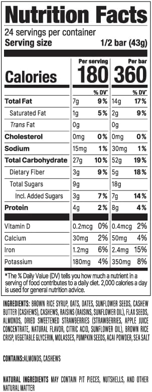 PROBAR - MEAL Bar Superfruit Slam Non-GMO Gluten-Free Healthy Plant-Based Whole-Food Ingredients Natural Energy (12 Count)