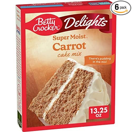 Betty Crocker Delights Super Moist Carrot Cake Mix (Pack of 6)
