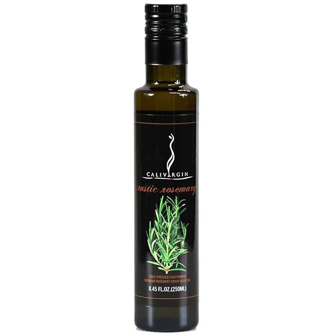 Calivirgin Rosemary Olive Oil - Rosemary Infused Extra Virgin Olive Oil - Cold Pressed Olive Oil - Rosemary Flavored Olive Oil - No Preservatives Organically Grown Olives - Gourmet Olive Oil - 250ml