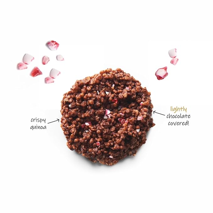 Undercover Snacks Chocolate Quinoa Crisps - Dark Chocolate + Peppermint | 7-Pack 3oz Bags of Mini Crisps | Gluten Free Nut-Free Allergen Friendly Kosher Plant-Based