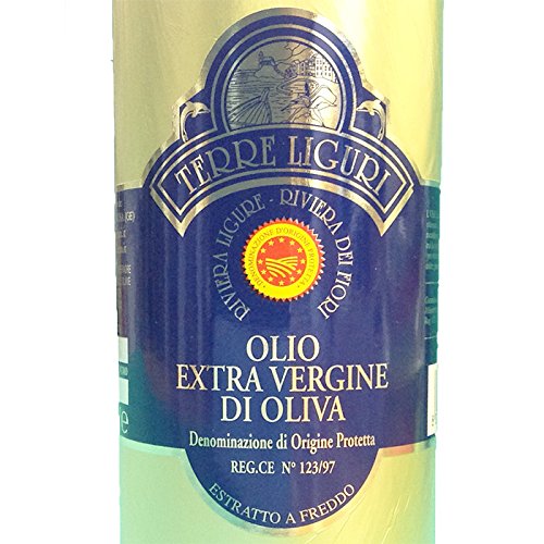 Riviera Ligure extra virgin oil pdo has got by olives called Taggiasche lt 050 (176 ounce) x 2 gold cover bottle