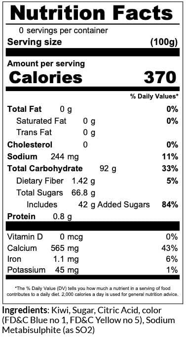 C.J. Dannemiller Dried Kiwi Bulk 44 LB Case Sliced Delicious Dried Fruit for Snacking Trail Mix