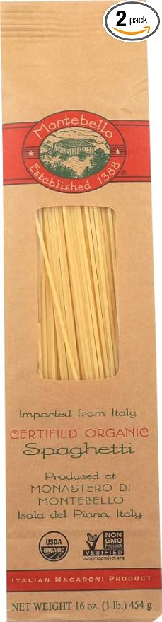 Montebello Organic Pasta Spaghetti -- 16 oz - 2 pc