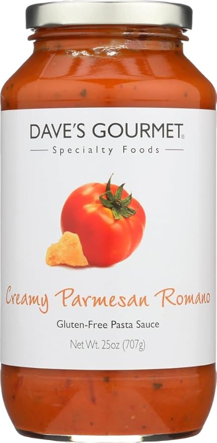 Dave's Gourmet Creamy Parmesan Romano Pasta Sauce Pack of 3