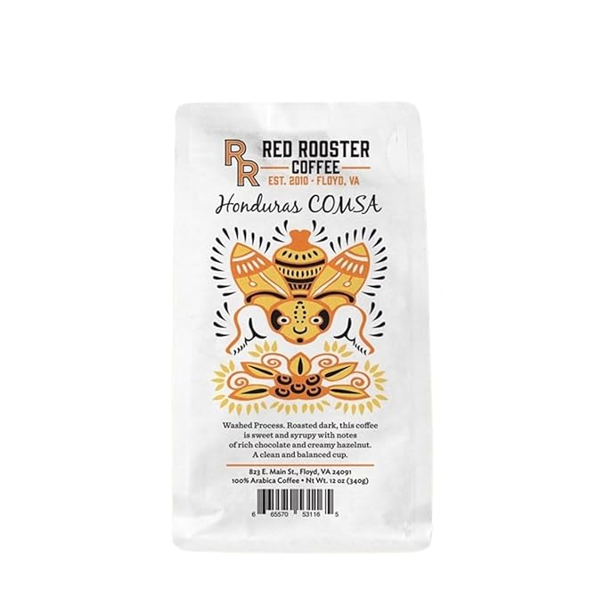 Honduras COMSA Marcala - Roasted by Red Rooster Coffee - Freshly Ground Coffee - 12 Ounce Bag