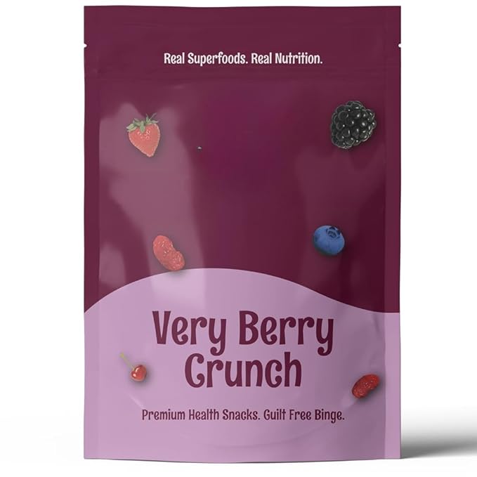 Generic Premium Mix Berries Gluten Free Non-GMO &amp VeganNatural Blueberrie Natural StrawberriesDried Cranberries Black Currants Berries Healthy Snack -100 gm