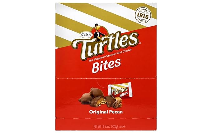TURTLES BITE SIZE PECANS/CHOCOLATE/CARAMEL BARS 0.42-oz Each (60 in a Pack) by Turtles