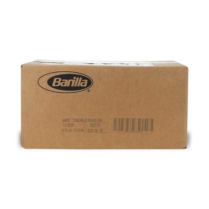 Barilla Large Conchiglie Rigati Pasta Shell 10 Pound -- 2 per case.