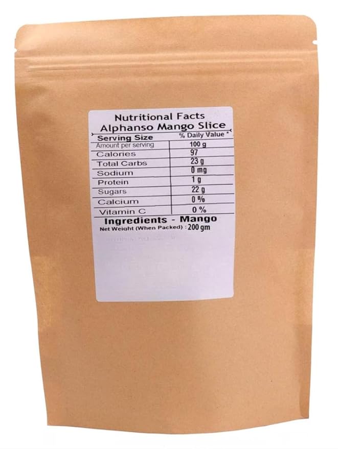 Generic Dry Fruits Dried Alphonso Slice without Sugar No Artificial Colour Precervative Free Rich in Vitamins &amp Minirals Antioxidants - 200 G