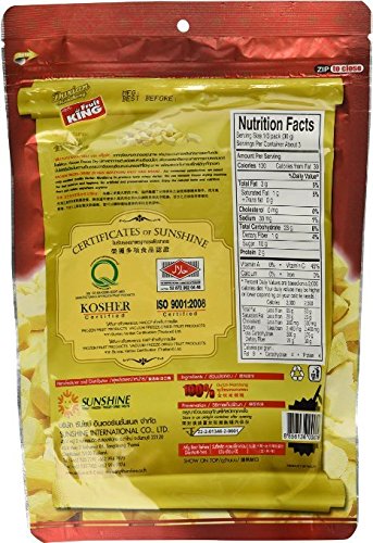 Fruit King Durian ChipsVacuum Freeze Dried Durian Fruit - 3.5 Oz (2 Bags).
