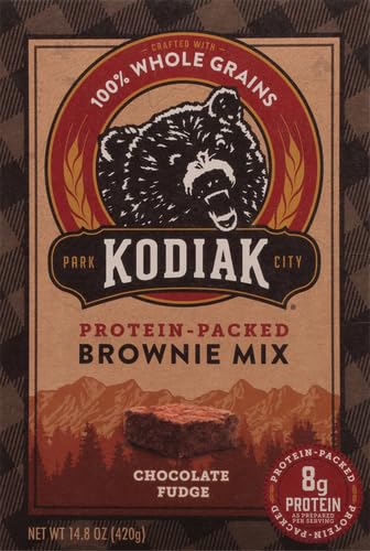 Kodiak Brownie Baking Mix Chocolate Fudge High Protein100% Whole Grains (Pack of 2)