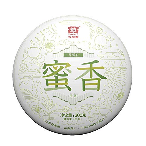 TAETEA 'Nectar' Raw PU'ER Tea Cake Aged Fermented Black Tea Chinese Sheng Puerh Tea for Daily Drink and Gift (300g/10.58oz)