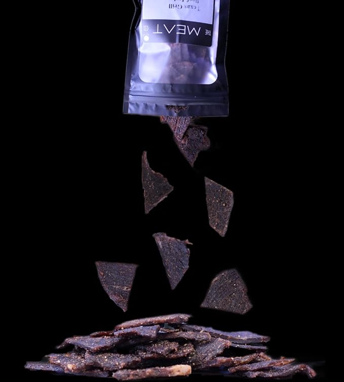The Meat Co Texas Grill Beef Jerky kosher certified Made with Premium Meats handmade (12oz)
