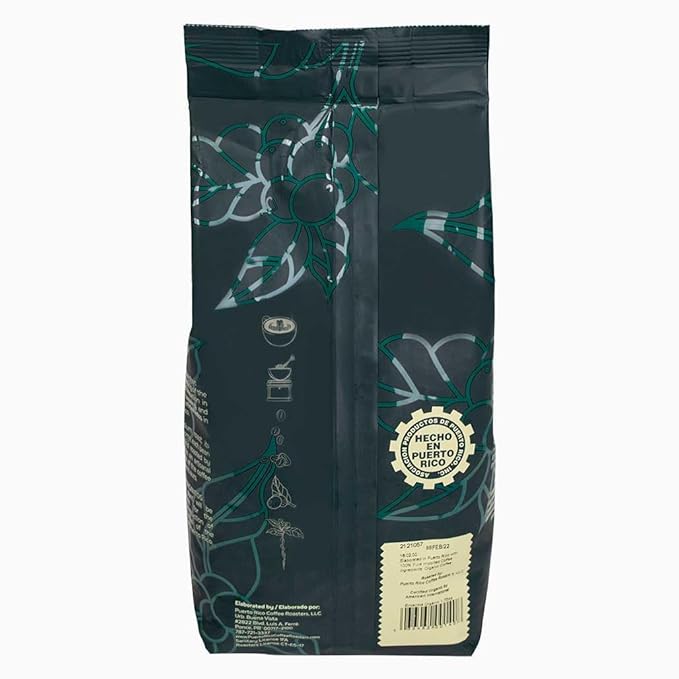Encantos Origins Organic Arabica Coffee Ground Medium Roast Bagged and Roasted in Puerto Rico 1.75 Pound (Pack of 1)
