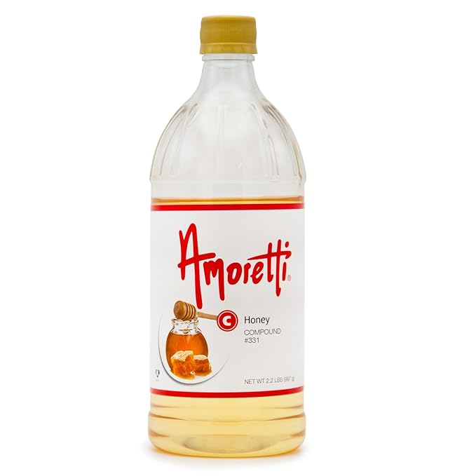 Amoretti - Honey Compound 8 oz - Natural Flavors Shelf Stable Even After Opening Certified Kosher TTB Approved Perfect for Baking Applications &amp Beverages