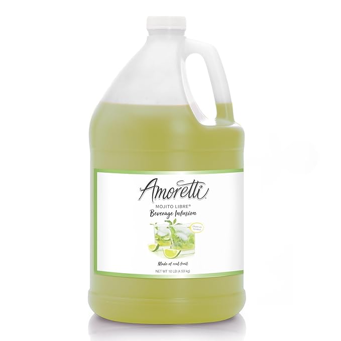 Amoretti - Mojito Libre Beverage Infusion - Drink Mix &amp Water Enhancer with Pump for Flavoring Cocktails Waters Teas and other Beverages Preservative Free