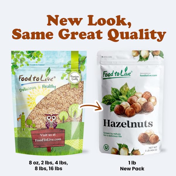 Food to Live Hazelnut Meal 2 Pounds – Natural Raw Filbert Nut Powder Finely Ground Pure. High in Protein and Fiber. Vegan Kosher Bulk