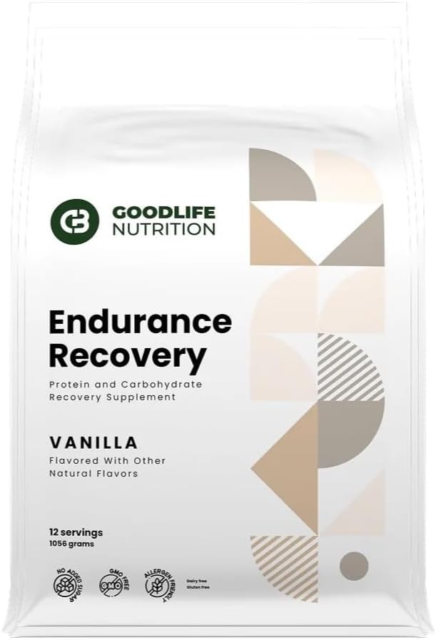 Endurance Recovery - Protein and Carbohydrate Recovery Drink Mix - Post-Workout Recovery Drink - 12 Serving Bag (Vanilla)