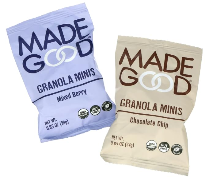 Made Really Good Granola Minis Chocolate Chip and Mixed Berry 24 Pouches USDA Organic Nut Free