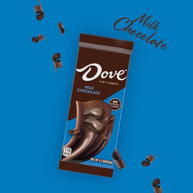 DOVE Candy Milk Chocolate Bars 3.30 oz Bars (Pack of 12)