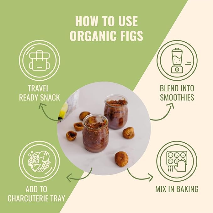 Sunny's Fruit Organic Turkish Dried Figs 2.5 Pound Bulk Bag | Healthy Sweet Snack | ORGANIC NON-GMO VEGAN HALAL KOSHER NO PRESERVATIVES NO SUGAR ADDED (Pack of 2)